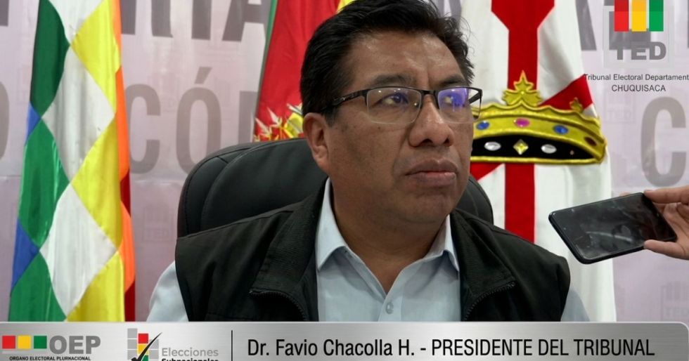 Favio Chacolla, presidente del TED Chuquisaca