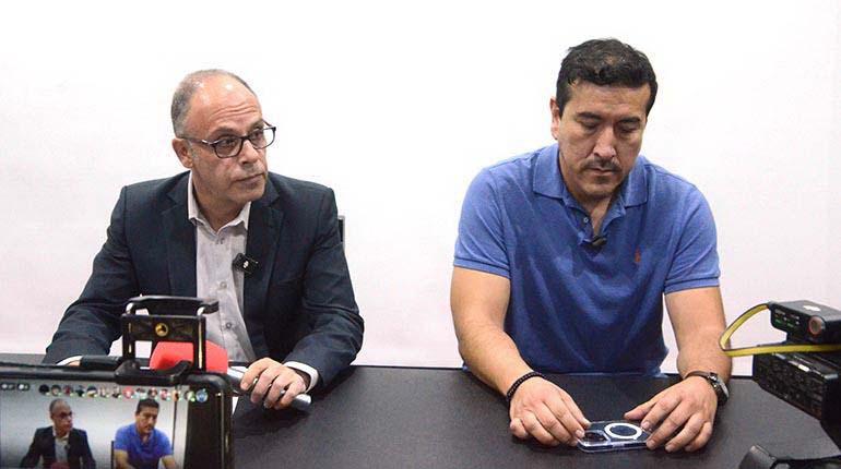 Yuri Gil, vicepresidente del club Wilstermann (izq.) en una de sus últimas presentaciones. | Los Tiempos