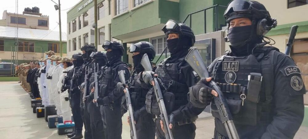 Imagen de los efectivos de la Policía