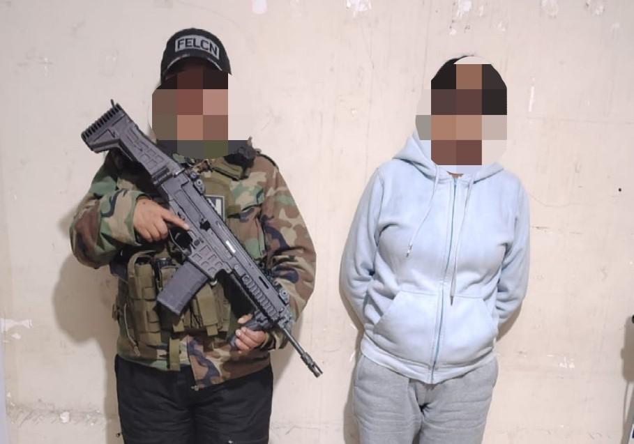 Imagen de la mujer luego de su aprehensión