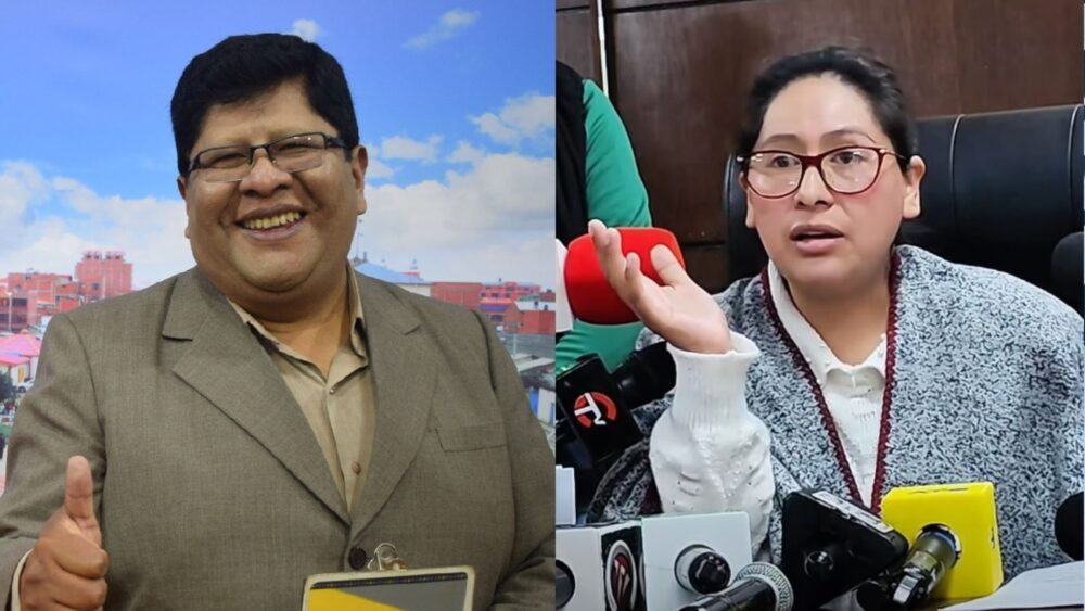 Eliser Roca y Eva Copa.