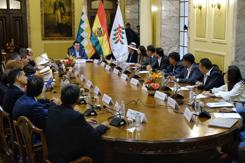 Reunión de gobernadores en La Paz. Foto: APG