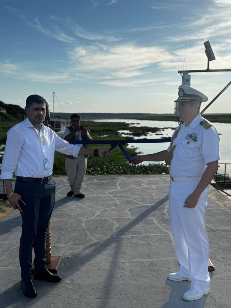 Inauguración de la primera Estación Automática Hidrometeorológica en el Canal Tamengo. Foto: Senamhi.