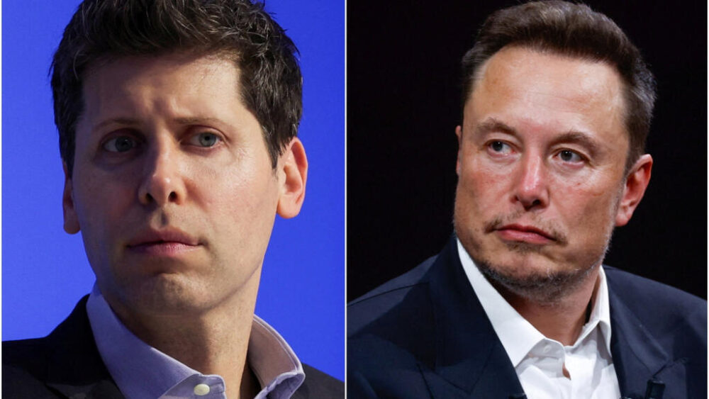 Empieza el juicio entre el director ejecutivo de OpenAI, Sam Altman (izquierda), y el magnate Elon Musk.