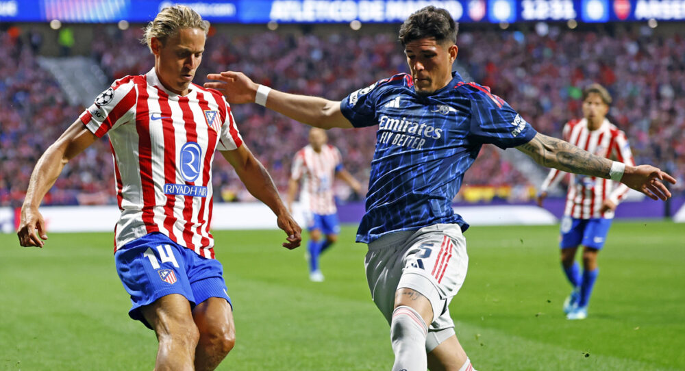 Atlético y Arsenal igualaron condiciones en el partido de ida de las semifinales en la Champions League