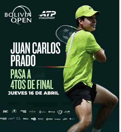 Alta exigencia y gran nivel en el Bolivia Open: Prado avanza a cuartos tras un intenso duelo
