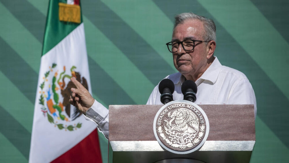 El gobernador de Sinaloa, Rubén Rocha Moya, en Mazatlán, en el estado de Sinaloa (México), el 8 de abril de 2024.