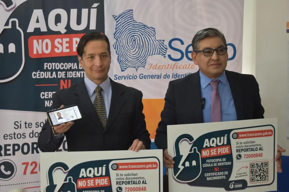 El Segip presentó la cédula de identidad digital. FOTO: SEGIP
