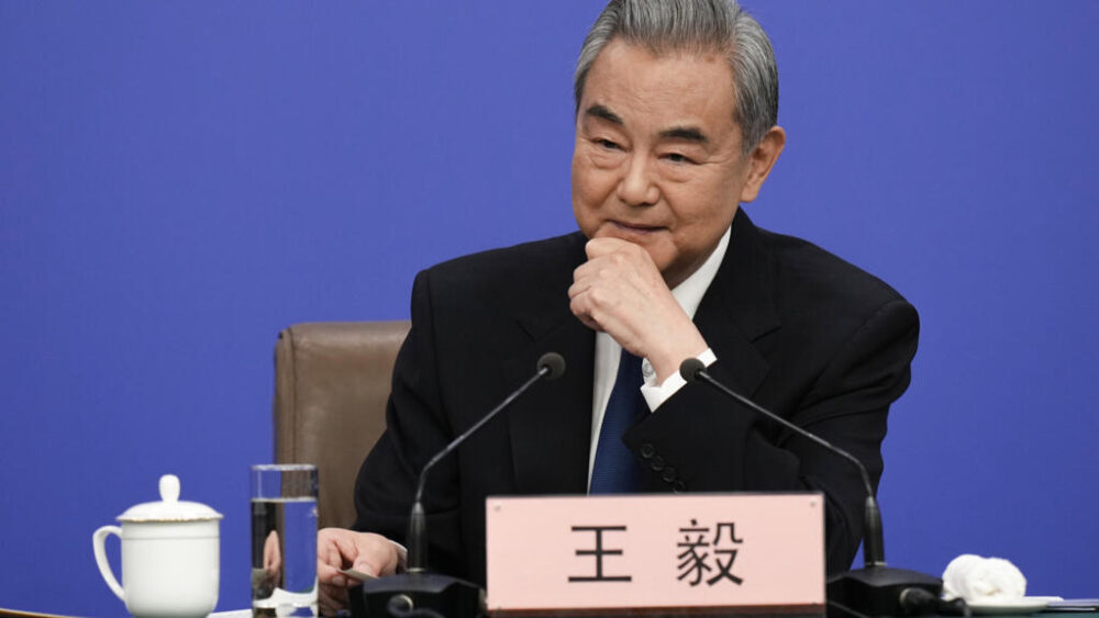 El ministro de Relaciones Exteriores de China, Wang Yi, el 8 de marzo de 2026 en Pekín
