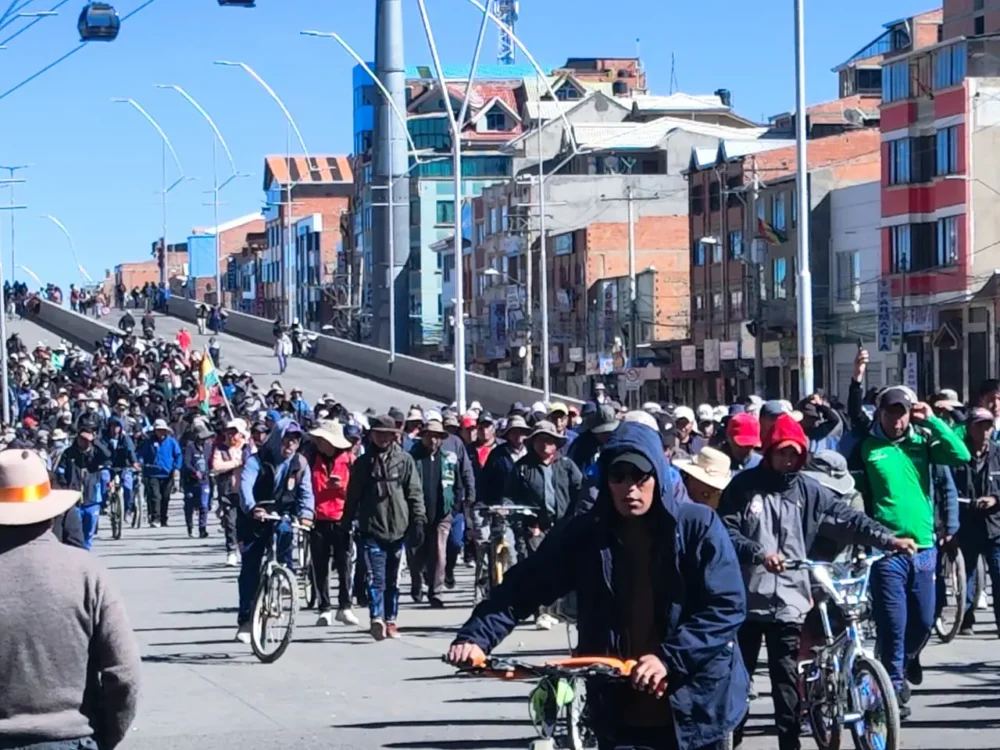 Marchas en la ciudad de El Alto. Foto: APG