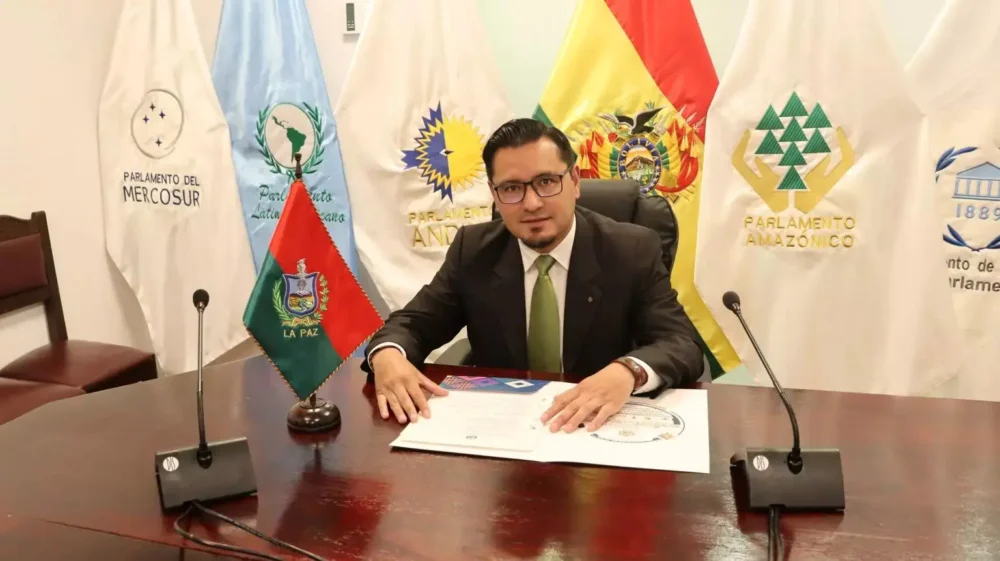 El presidente del Parlamento Andino, Daniel Camacho. Foto: RRSS