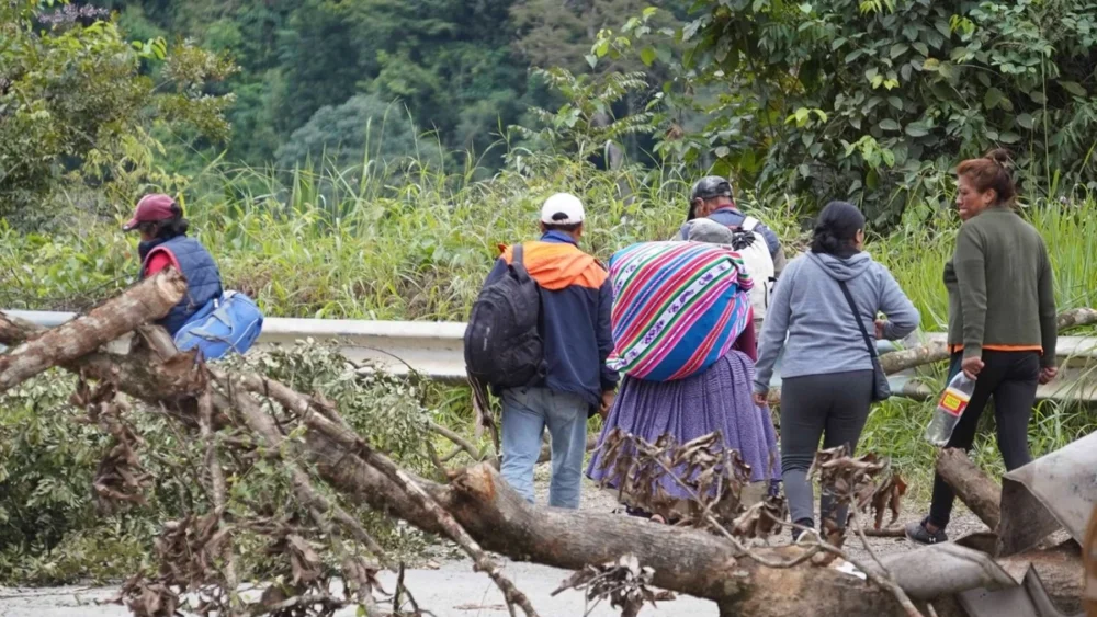 La carretera La Paz - Caranavi será nuevamente bloqueada. FOTO: RRSS