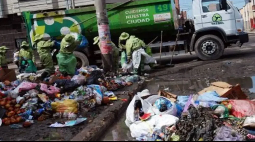 La empresa Trebol, encargada del aseo urbano, no cuenta con un plan de contingencia. FOTO: RRSS