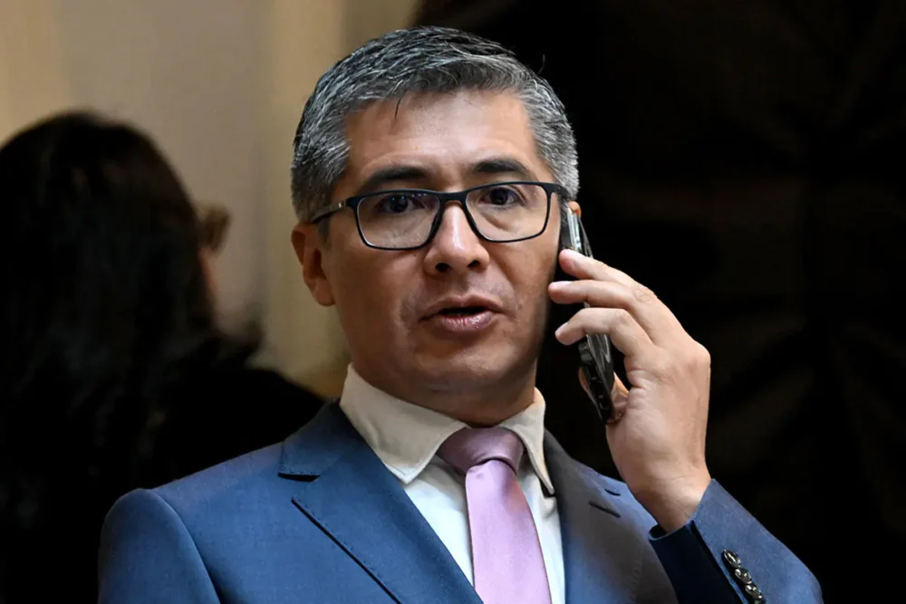 El ministro boliviano de Economía y Finanzas Públicas, José Gabriel Espinoza. Foto: AFP