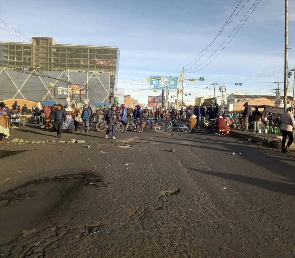 Bloqueos en El Alto. Foto: El Bunker