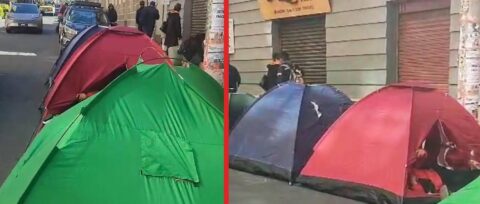 Hay conductores que optaron por acampar en su fila para pasar la noche a la espera de combustible