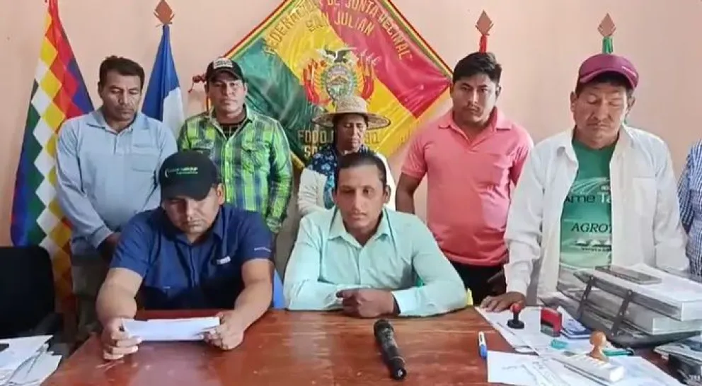 Dirigentes de las juntas de vecinos en San Julián rechazan la presencia de la UJC en los desbloqueos. Foto: Captura de pantalla