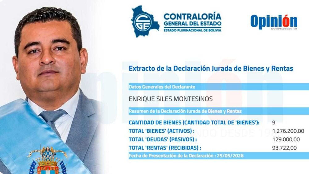 Enrique Siles y su declaración jurada. COMPOSICIÓN OPINIÓN
