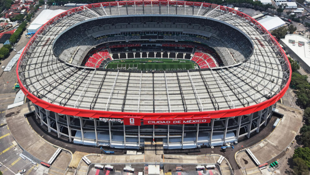 El Estadio Azteca en Ciudad de México.