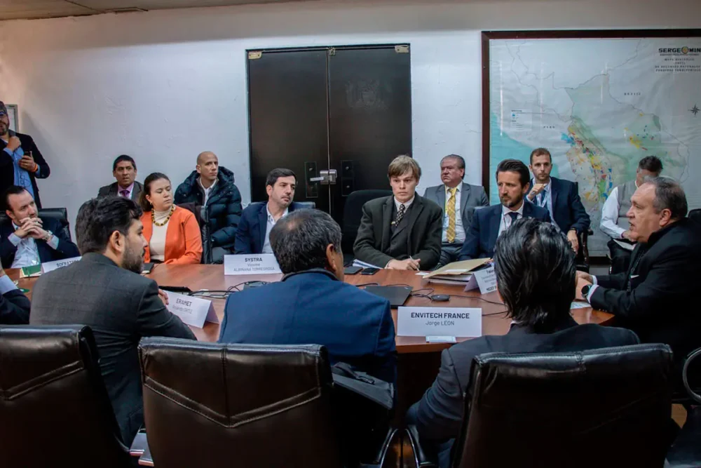 La reunión de ministro de Minería y empresarios franceses. Foto: Ministerio de Minería y Metalurgia