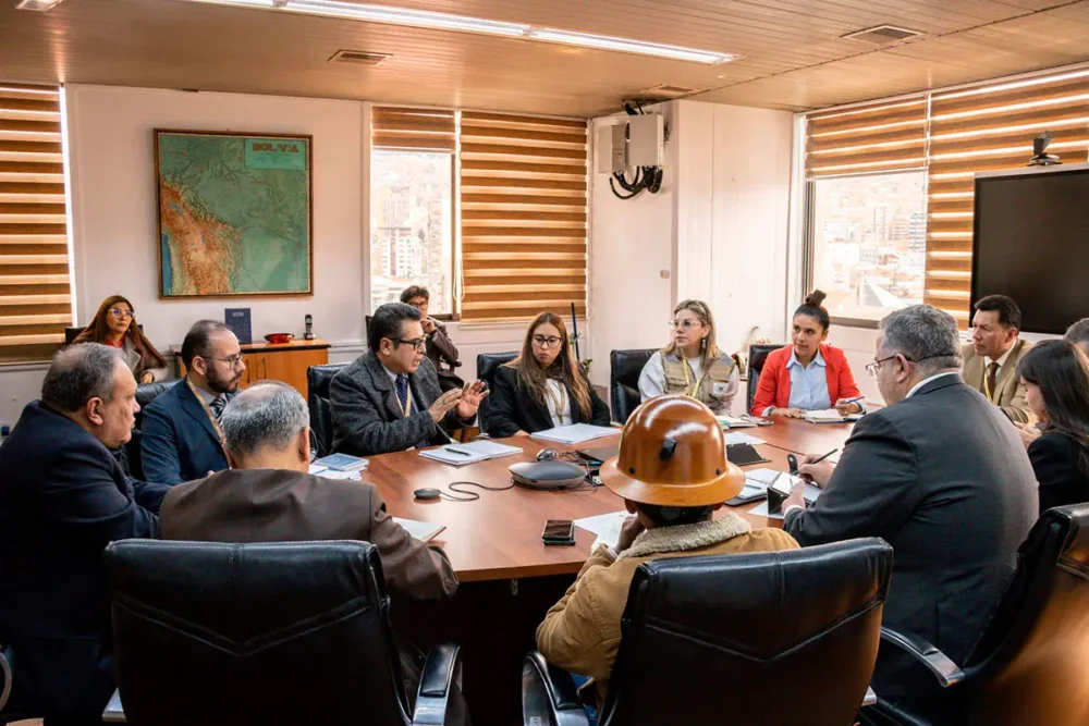 Reunión entre autoridades estatales para tratar las licencias ambientales. Foto: Ministerio de Minería