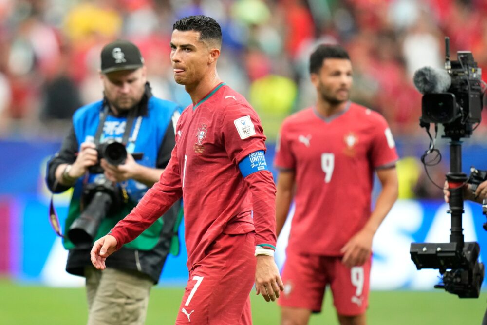 Cristiano se marcha tras el empate ante RD del Congo.