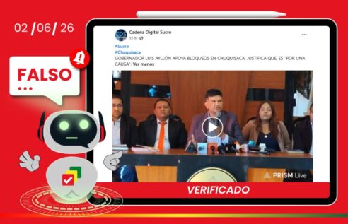 Falso: el gobernador de Chuquisaca no apoya los bloqueos en departamento